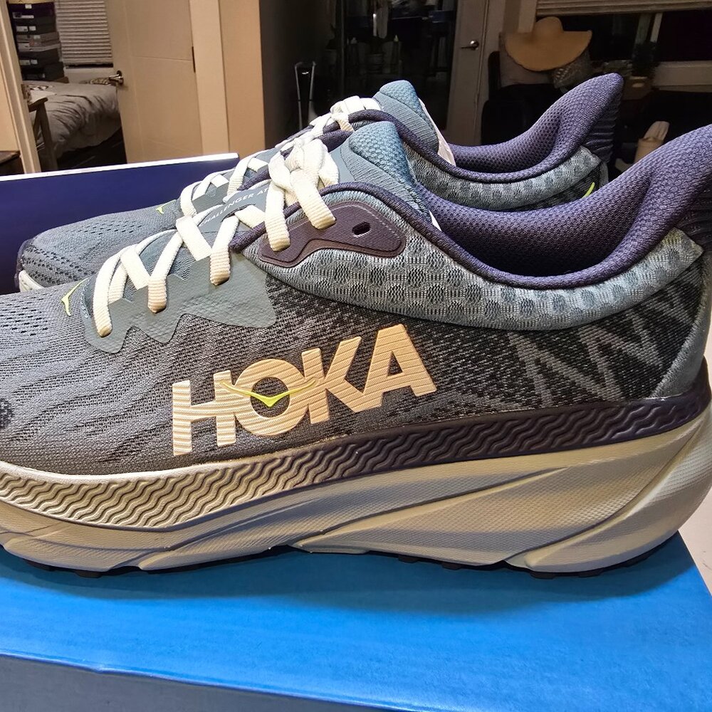 NEW Hoka One One Challenger ATR 7 1134497-MRZ Mountain Fog Trail Running Size 11